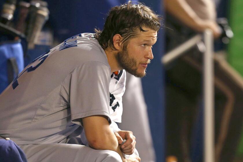 Clayton Kershaw dropped to 5-6 this season after the Dodgers' 3-2 loss to Miami on Saturday.