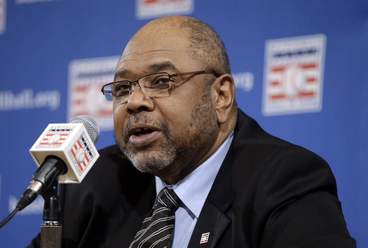 Former major league player and general manager Bob Watson in December 2012.