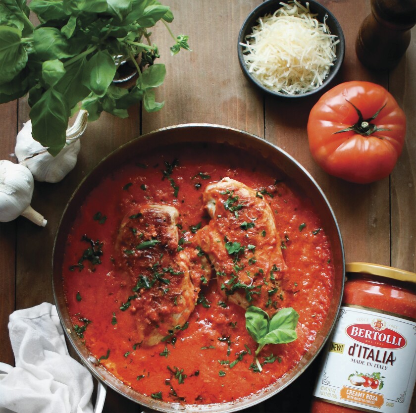 Creamy Italian garlic chicken pasta