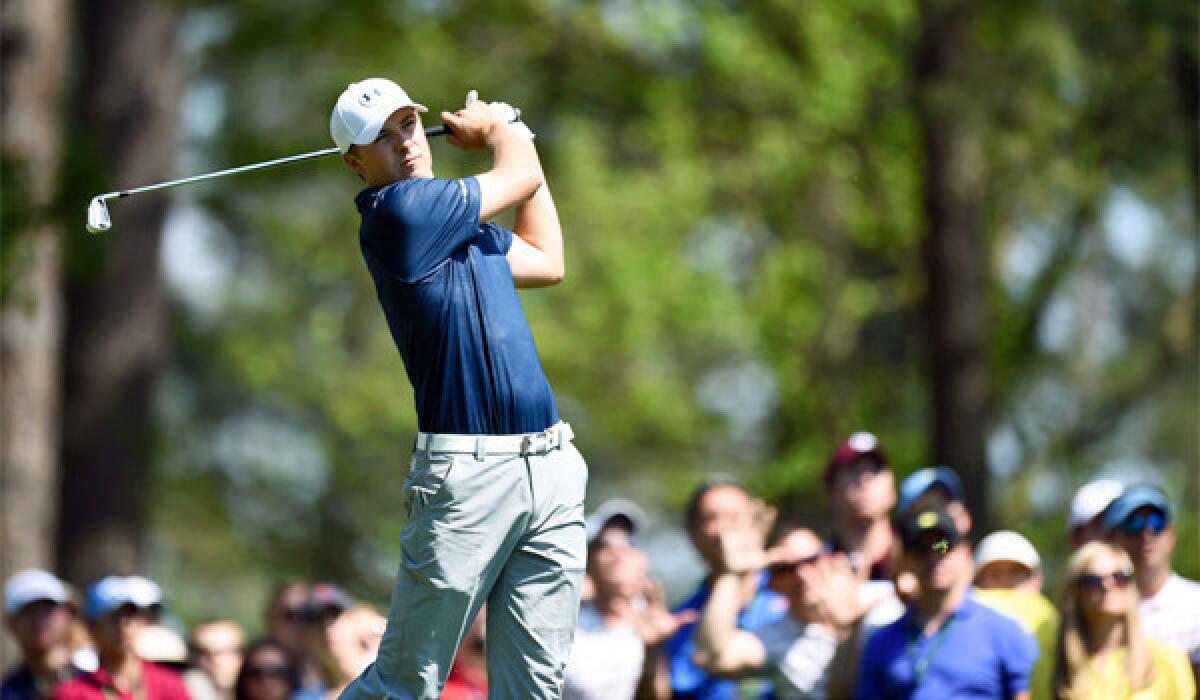 Jordan Spieth, 20, shot a two-under-par 70 Saturday to tie Bubba Watson for the lead entering Sunday's final day of the Masters.