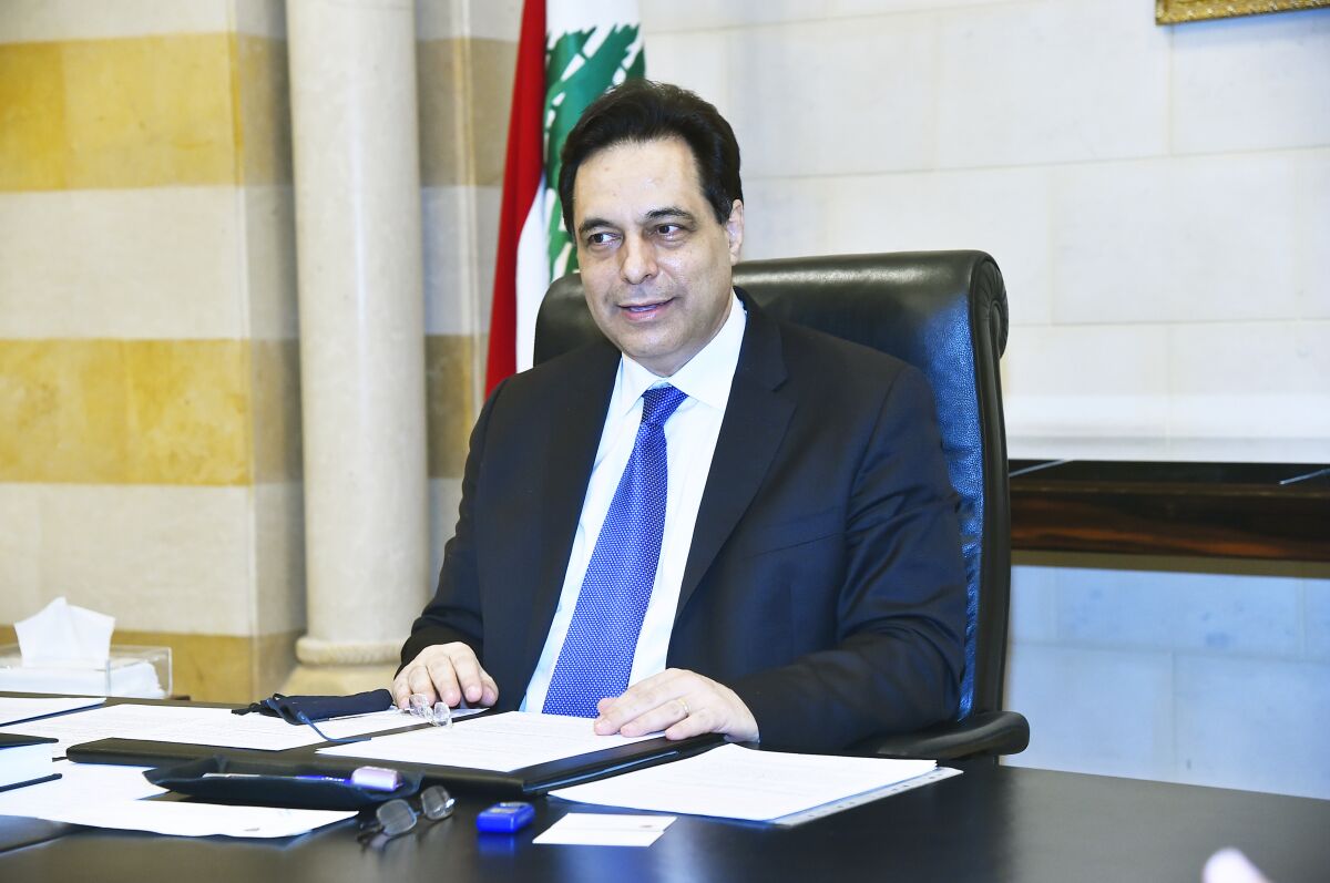 Lebanon's caretaker Prime Minister Hassan Diab 