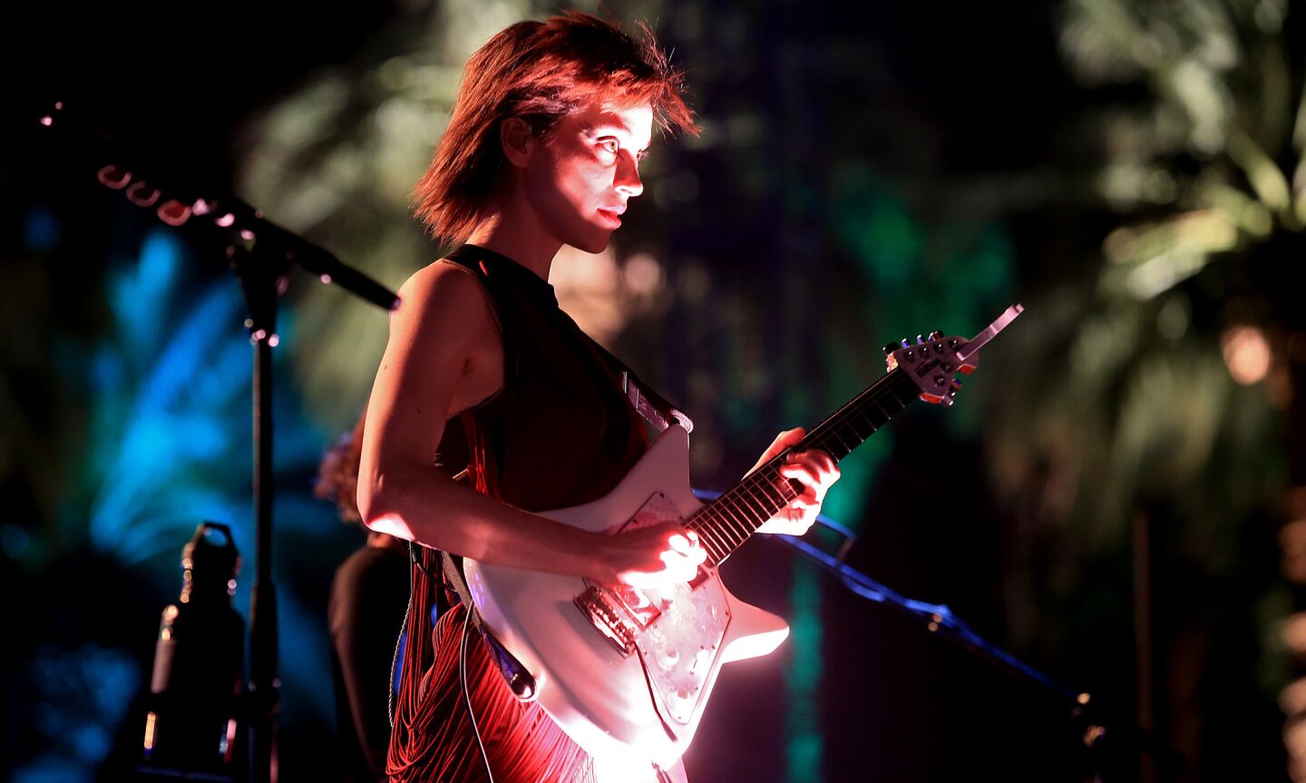 St. Vincent performs at the Coachella Valley Music and Arts Festival on April 12.