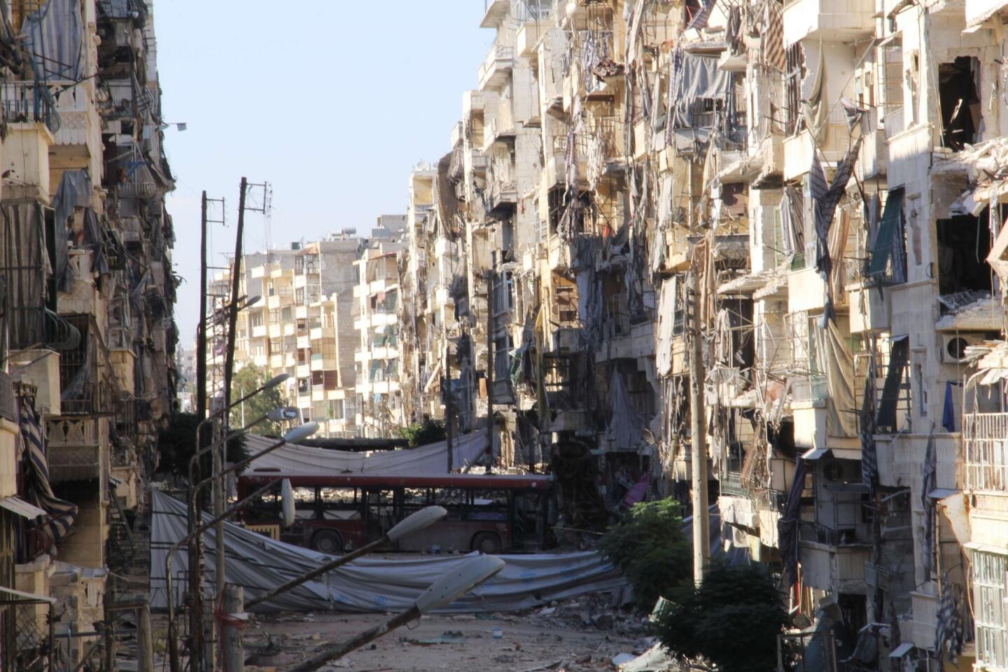 Damage in Aleppo