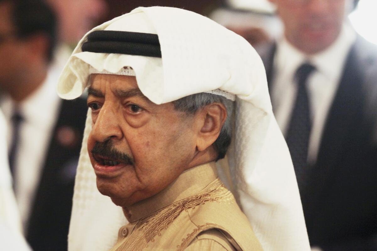 Bahraini Prime Minister Khalifa bin Salman  Khalifa in 2016