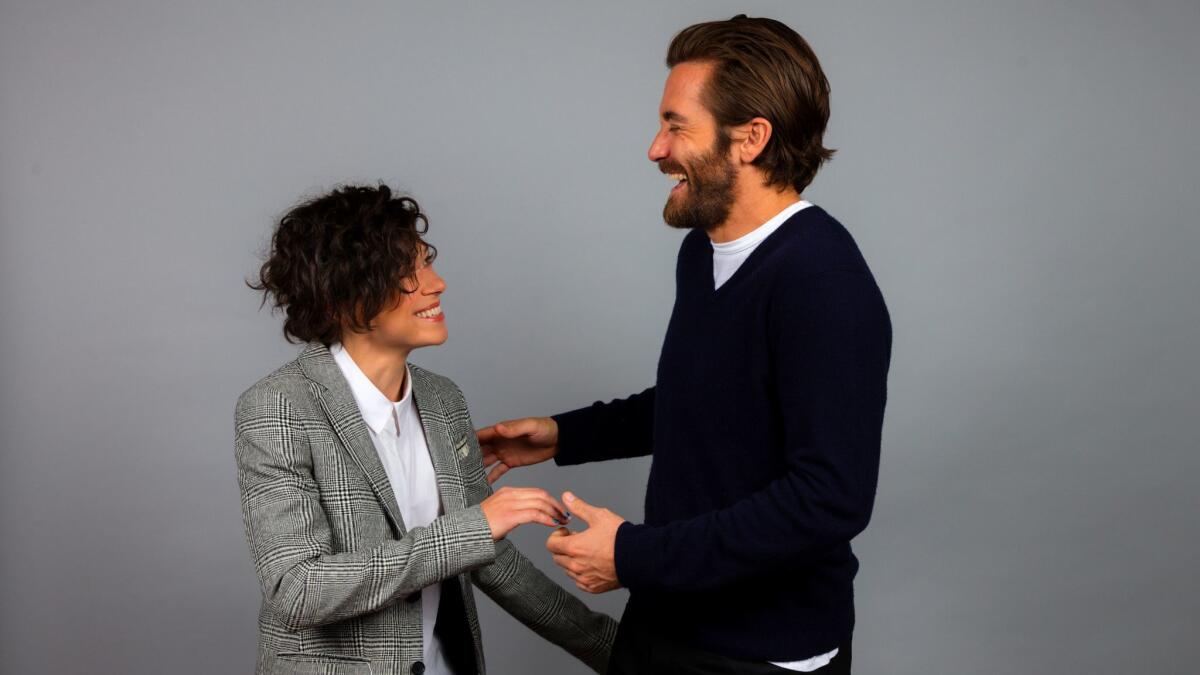 Tatiana Maslany and Jake Gyllenhaal, seen here in Toronto, grew close on the set of "Stronger."