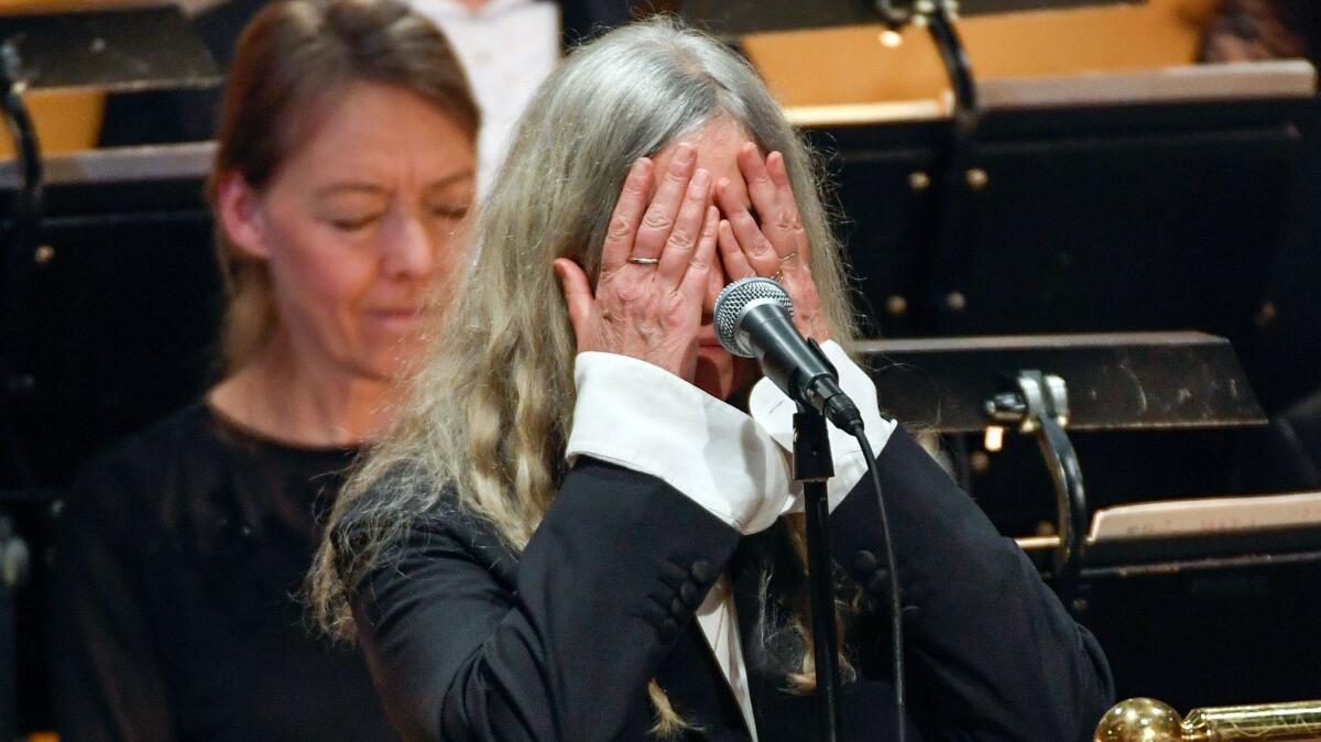 Patti Smith at the Nobel ceremony