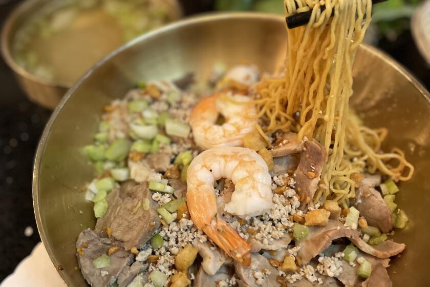 A dry bowl of hu tieu nam vang at Grandpa’s Kitchen - Grill Bar 168.
