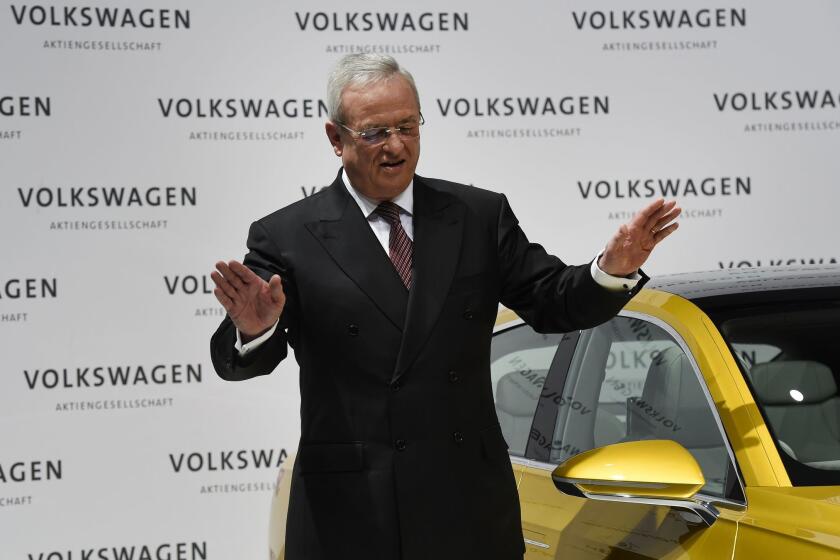 Martin Winterkorn, Volkswagen's now-former CEO, at the comany's annual press conference in Berlin in March.