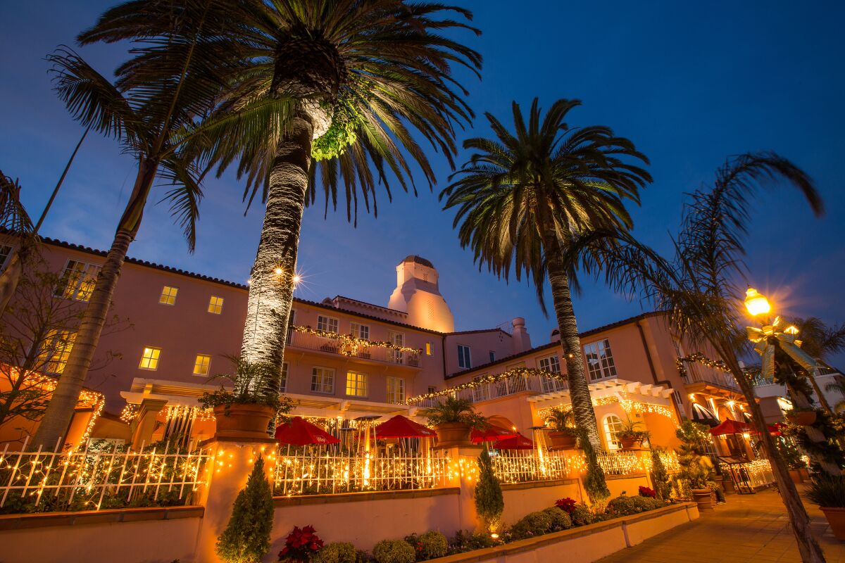 The La Valencia Hotel will hold a tree lighting on Thursday, Dec. 2.