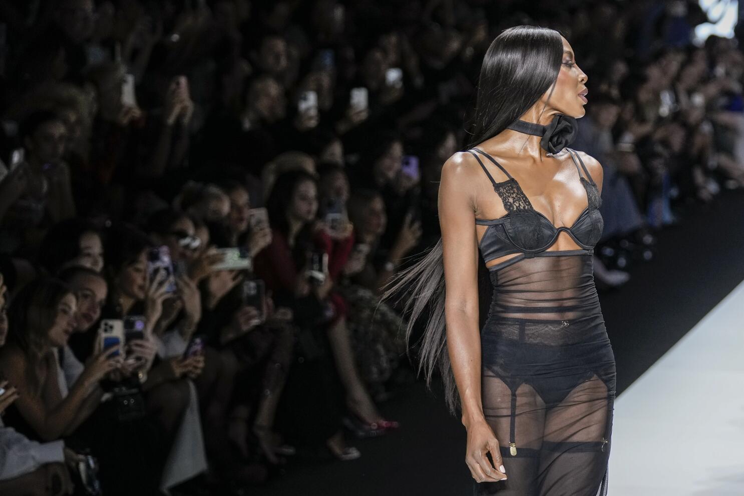 MILAN FASHION PHOTOS: Naomi Campbell stuns at Dolce&Gabbana in collection  highlighting lingerie - The San Diego Union-Tribune