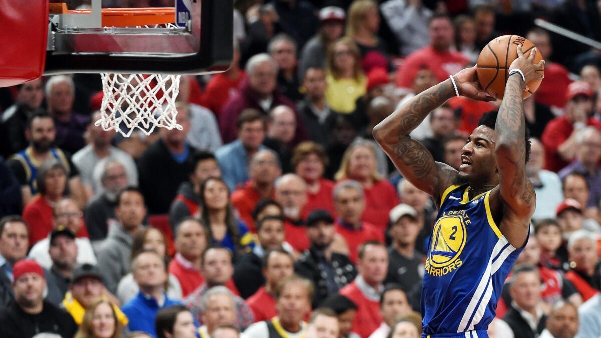 Jordan Bell went from averaging fewer than three minutes during Golden State’s first 11 playoff games— five of which he never even played in — to 13 during its last five games.