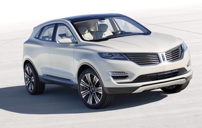 Detroit Auto Show Lincoln Unveils Mkc Crossover Concept Los Angeles Times