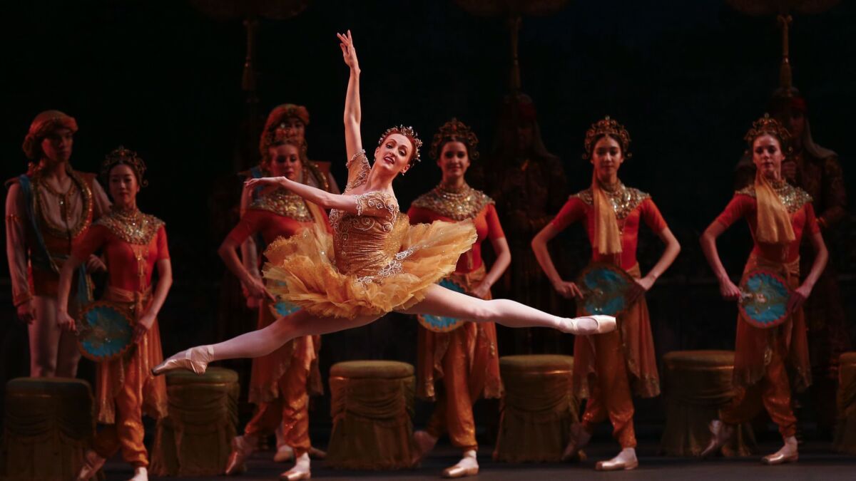 Gillian Murphy as Gamzatti, and the American Ballet Theatre performs "La Bayadère" at the Music Center's Dorothy Chandler Pavilion.