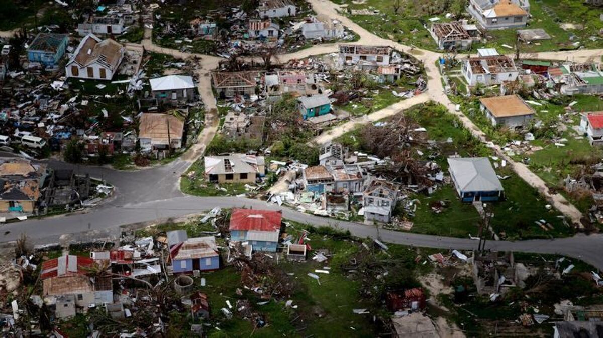 The Barbudan town of Codrington as it appeared Sept. 22, after Hurricane Irma slammed the island.