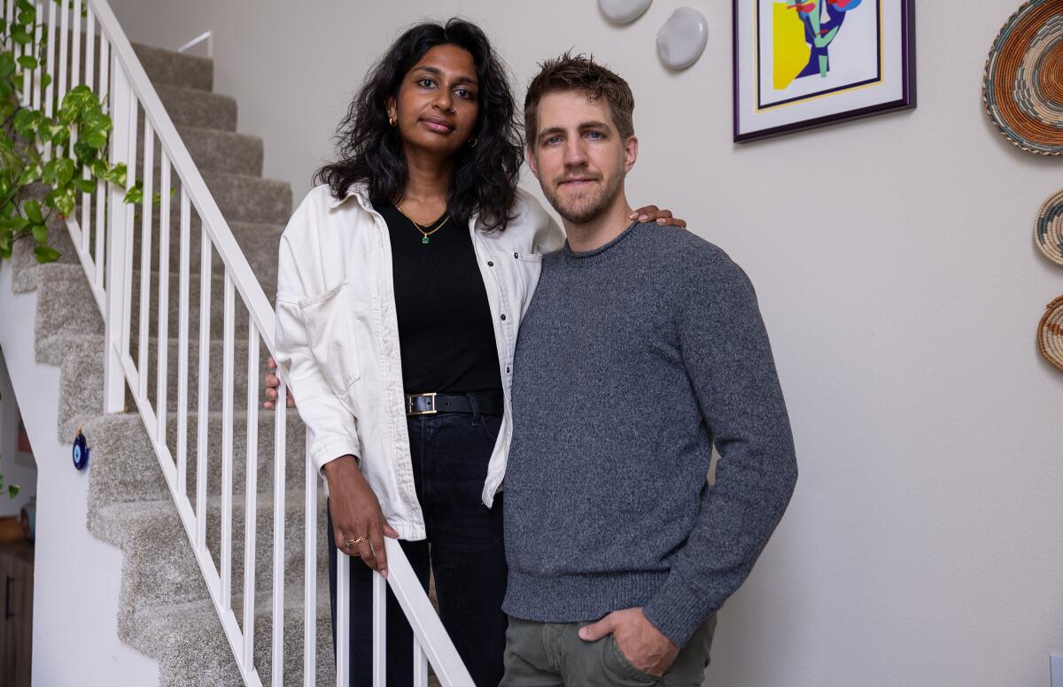 Nikeeta Sriram, left, and Peter Banachowski, right, have been fighting Airbnb to stop guests from entering the home.