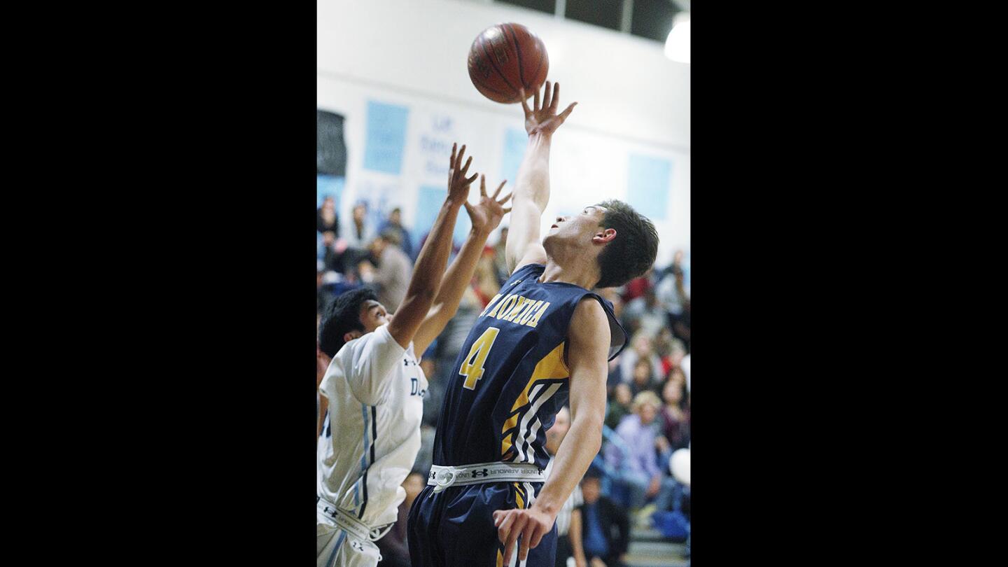 Photo Gallery: St. Monica Academy vs. Duarte in CIF Southern Section Division V-A boys' basketball semifinal