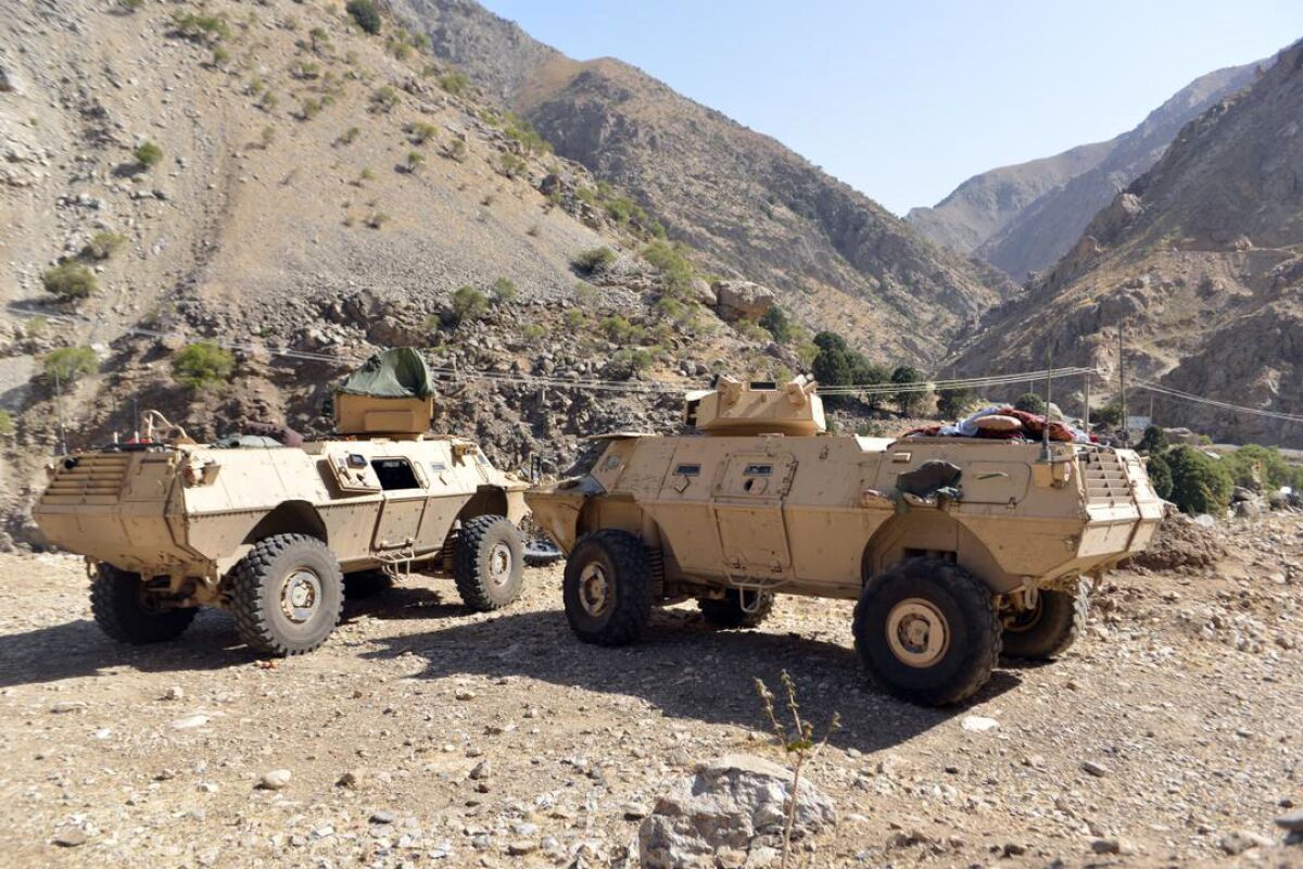 Armored vehicles are seen in Panjshir Valley, north of Kabul