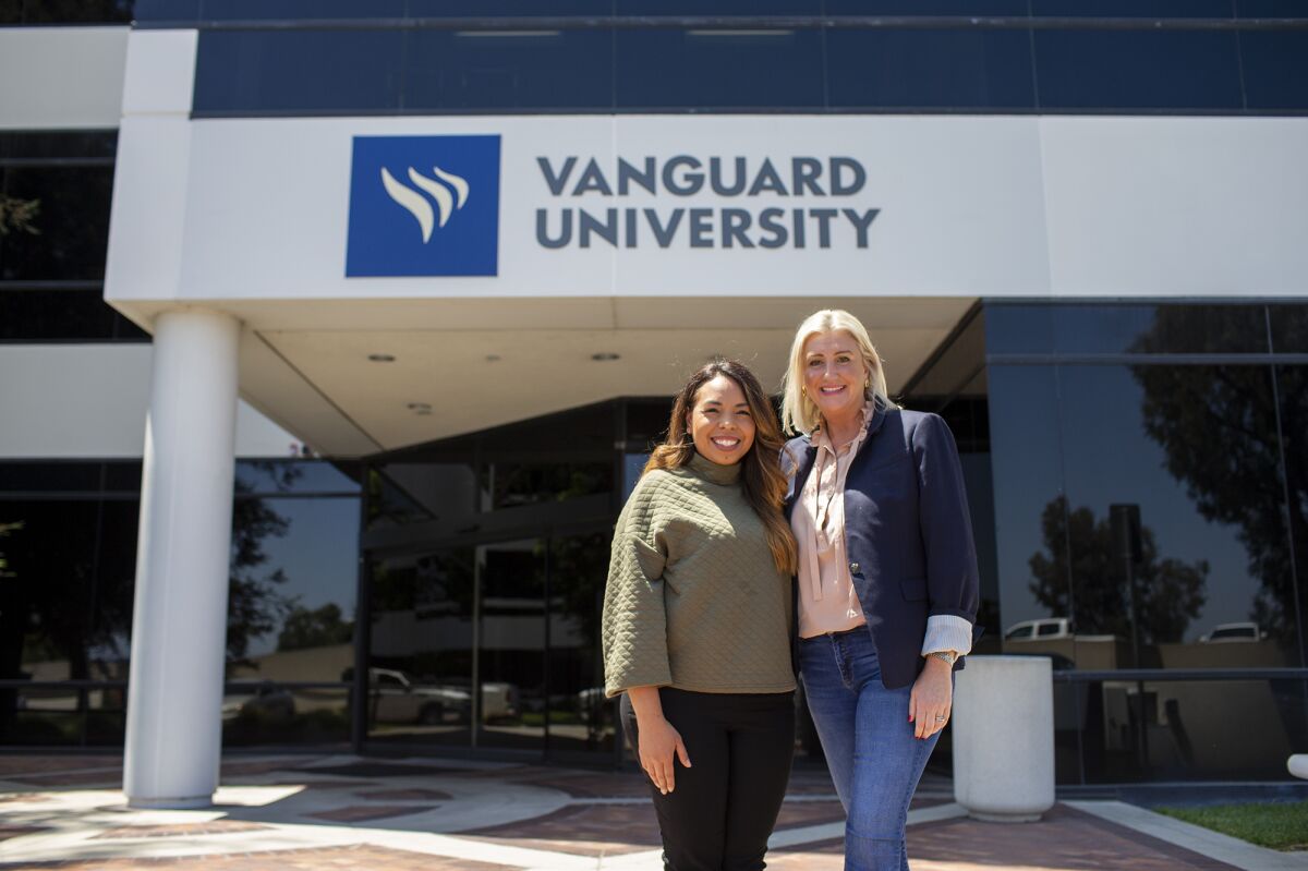 Dr. Brenda Gesell, left, and Dalila Perea, in Santa Ana.