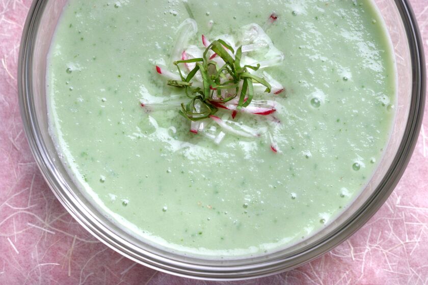 Simple and quick to make. Recipe: Chilled cucumber soup