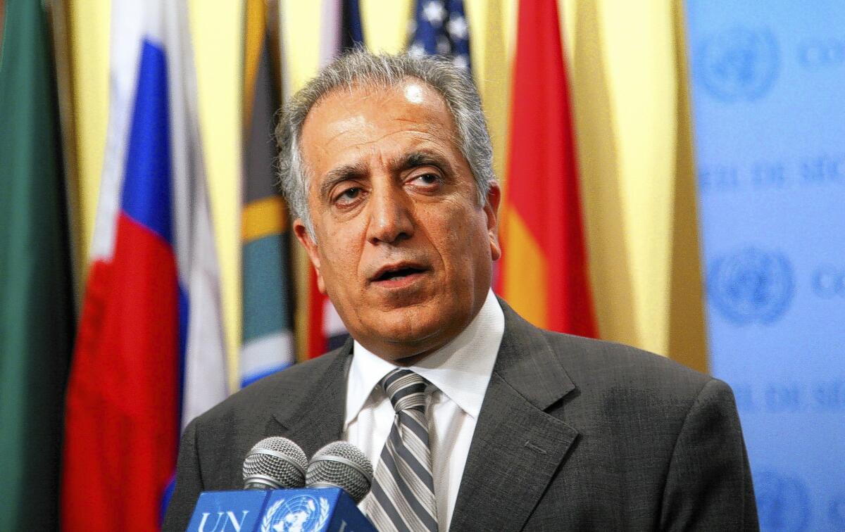 Zalmay Khalilzad, pictured in 2008, represented the U.S. in talks with the Taliban.