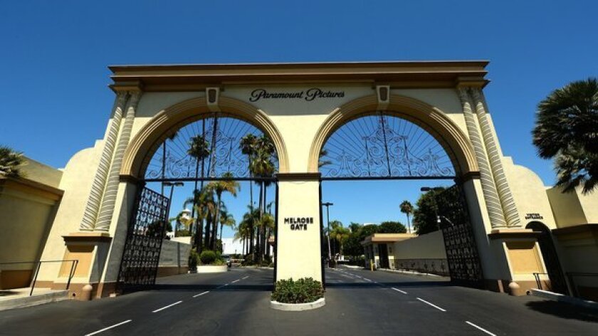 The entrance of Paramount Studios.