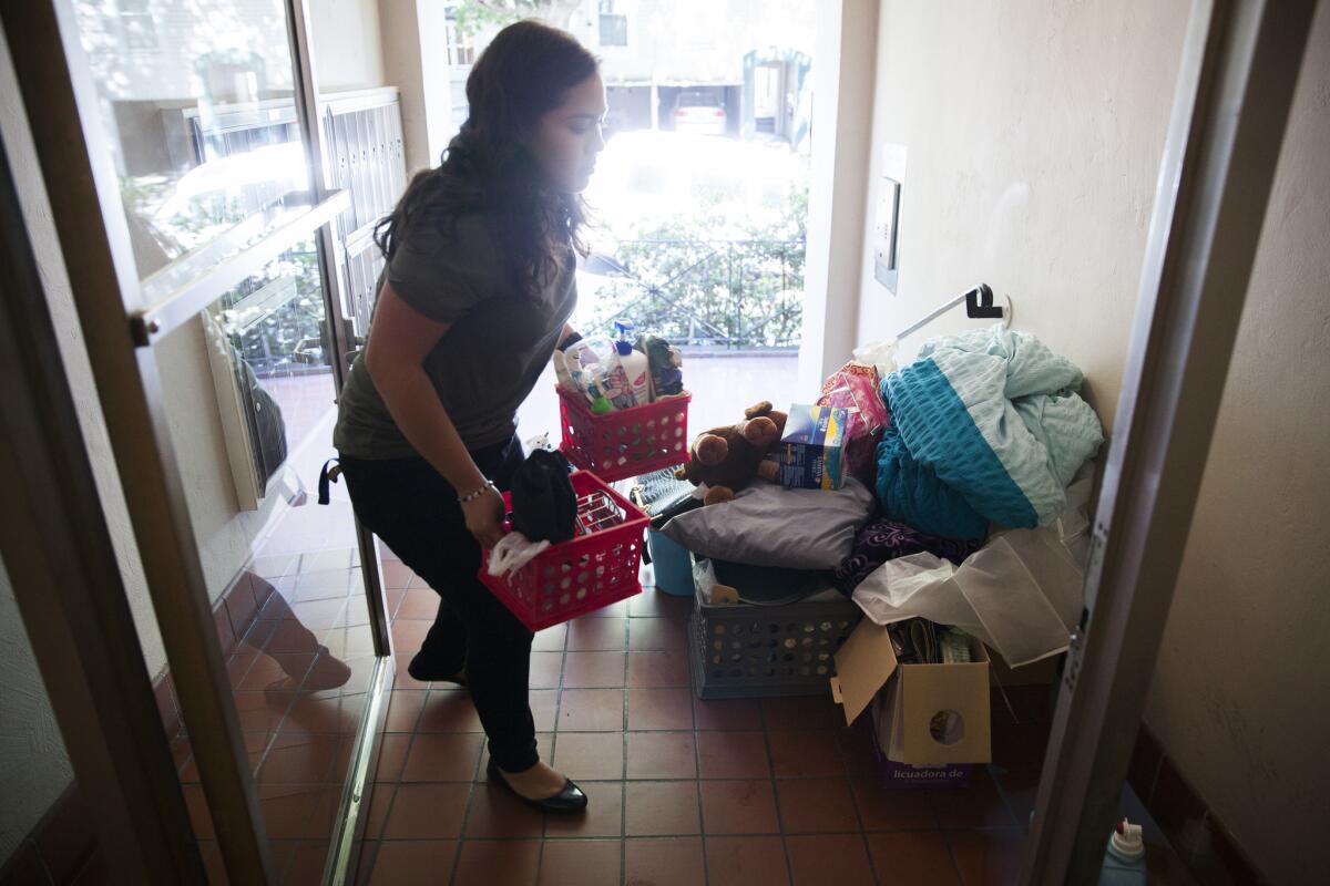 UC Berkeley student Veronica Barron is moving into an apartment off campus after spending her first year in a campus dorm.