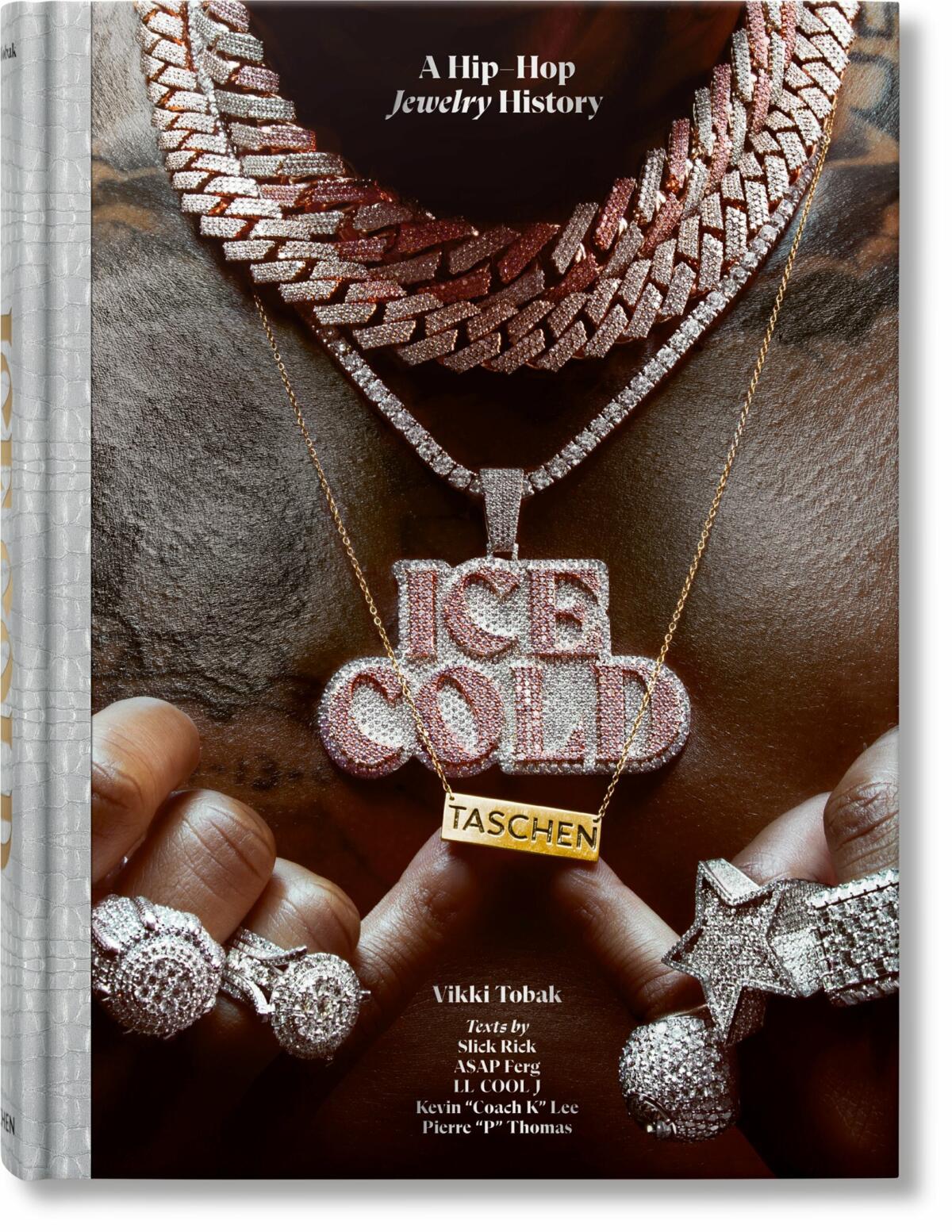 The cover of "Ice Cold," its title spelled out as a necklace pendant. 