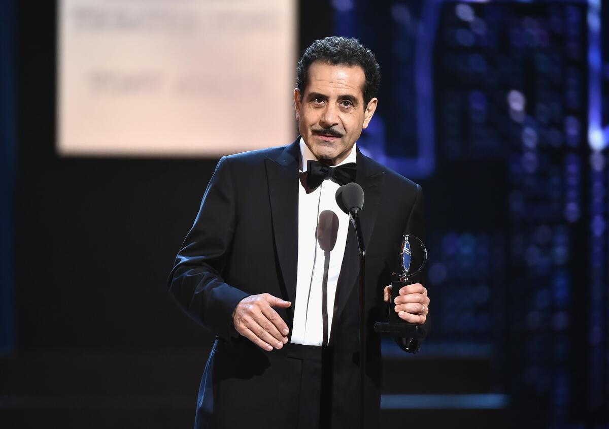 Tony Shalhoub wins leading actor in a musical for "The Band's Visit."