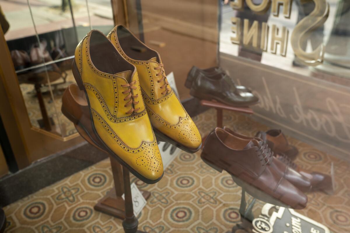 The shoes worn by Chadwick Boseman as Levee in "Ma Rainey's Black Bottom." 