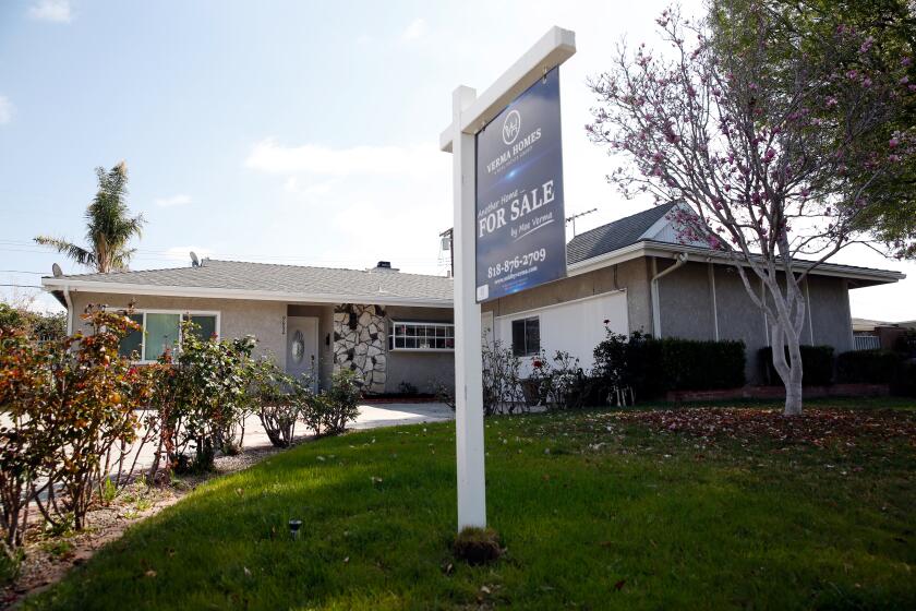LOS ANGELES, CALIFORNIA-FEBRUARY 23, 2020: A home at 9652 Delco Street in Chatsworth for sale is seen on February 23, 2020 in Los Angeles, California. (Photo By Dania Maxwell / Los Angeles Times)