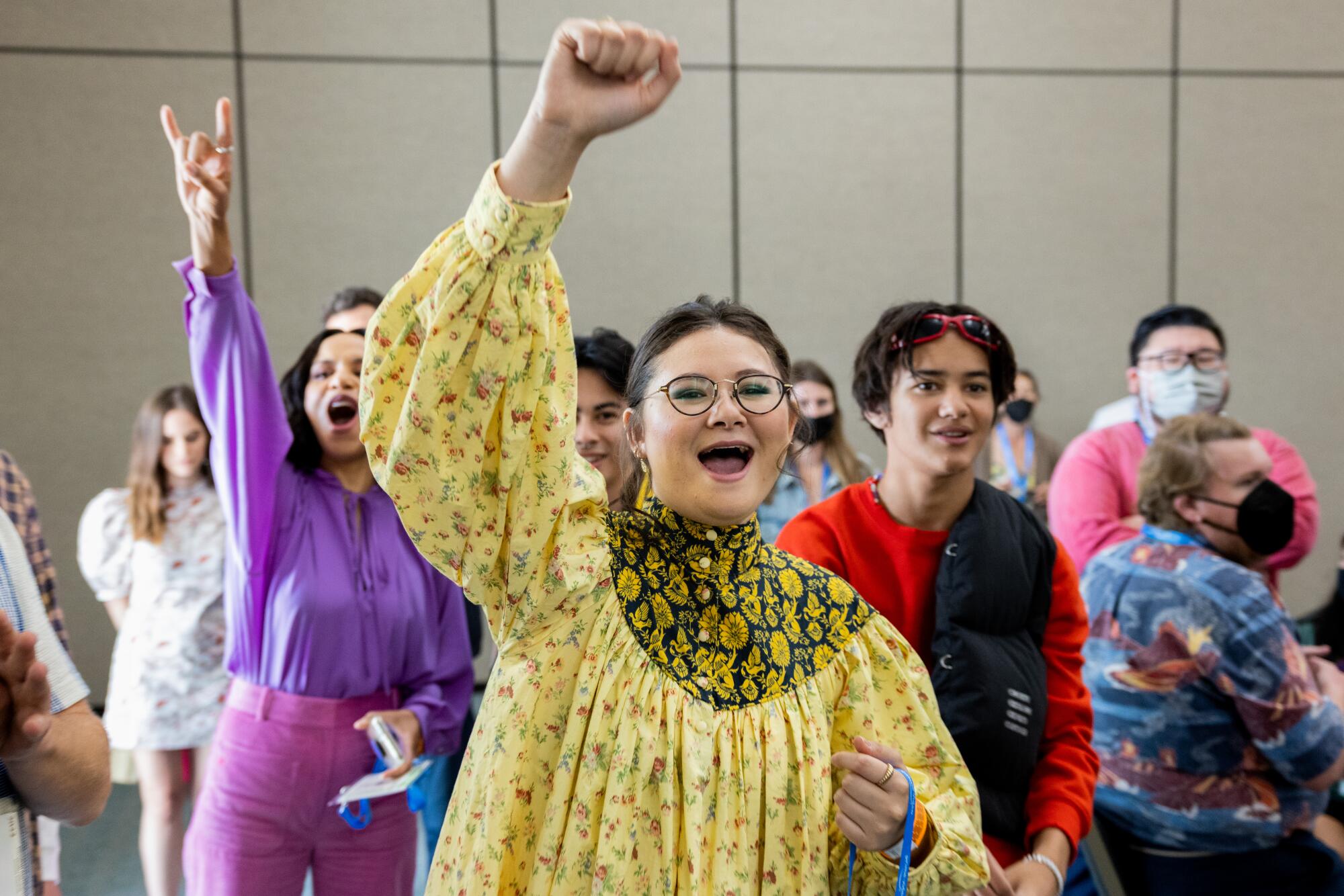 Actress leads cheers