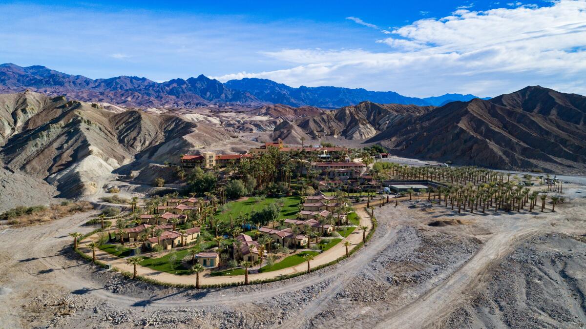 The Oasis at Death Valley includes the ranch, which is reopening, and the inn, which won't reopen until October.