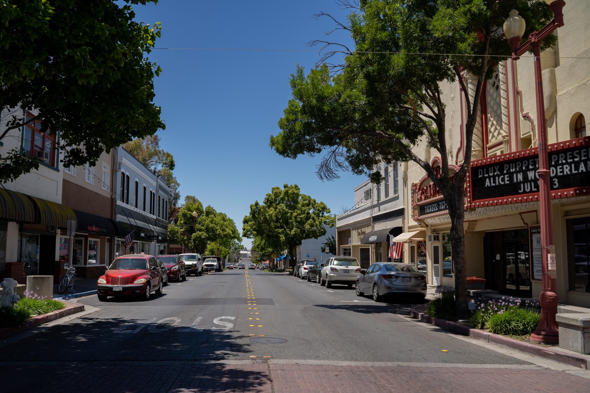 Second Street, where the former Chinatown once existed in Antioch, Calif.