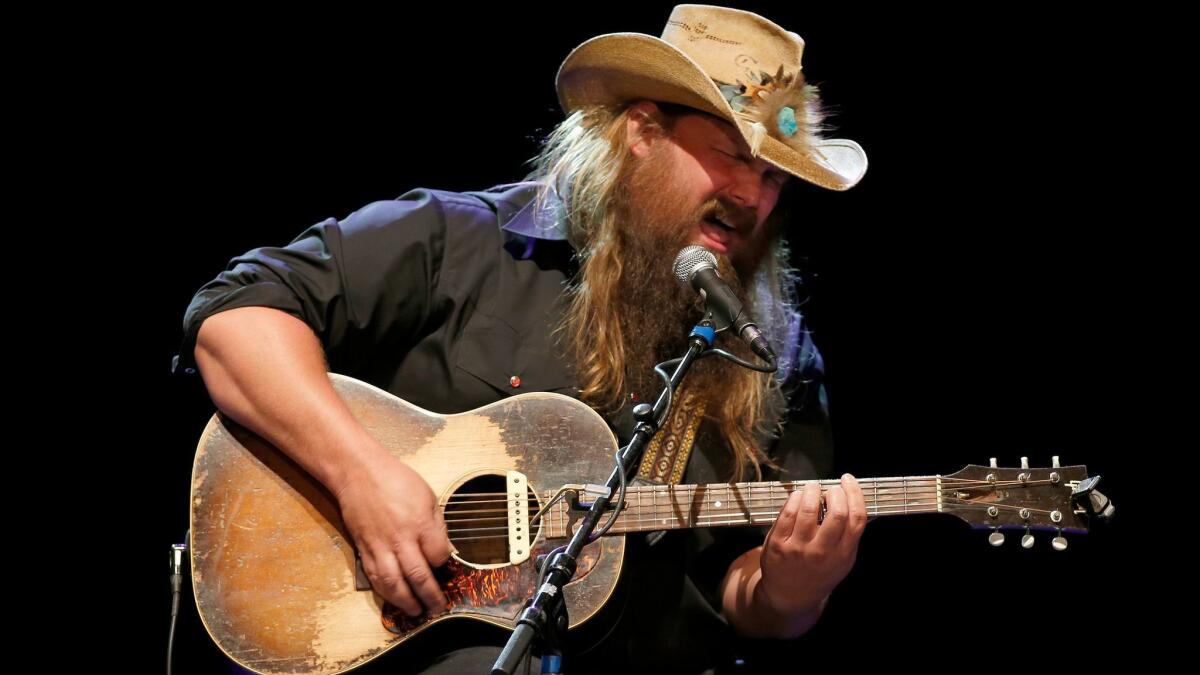 Singer-songwriter Chris Stapleton, shown performing in Los Angeles in September, is releasing "From a Room: Volume 1," his sophomore album, on May 5.