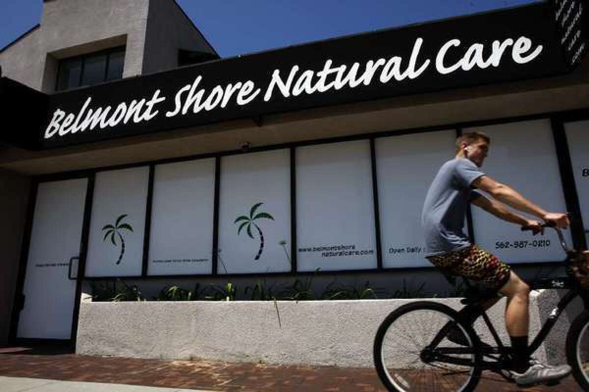 This 2012 photo shows Belmont Shore Natural Care, a medicinal marijuana dispensary in Long Beach that was operated by John Walker.