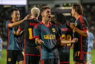 CARSON, CA - AUGUST 24: Gastón Brugman #5 of Los Angeles Galaxy celebrates a goal.