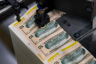 Stacks of $10 dollar notes.
