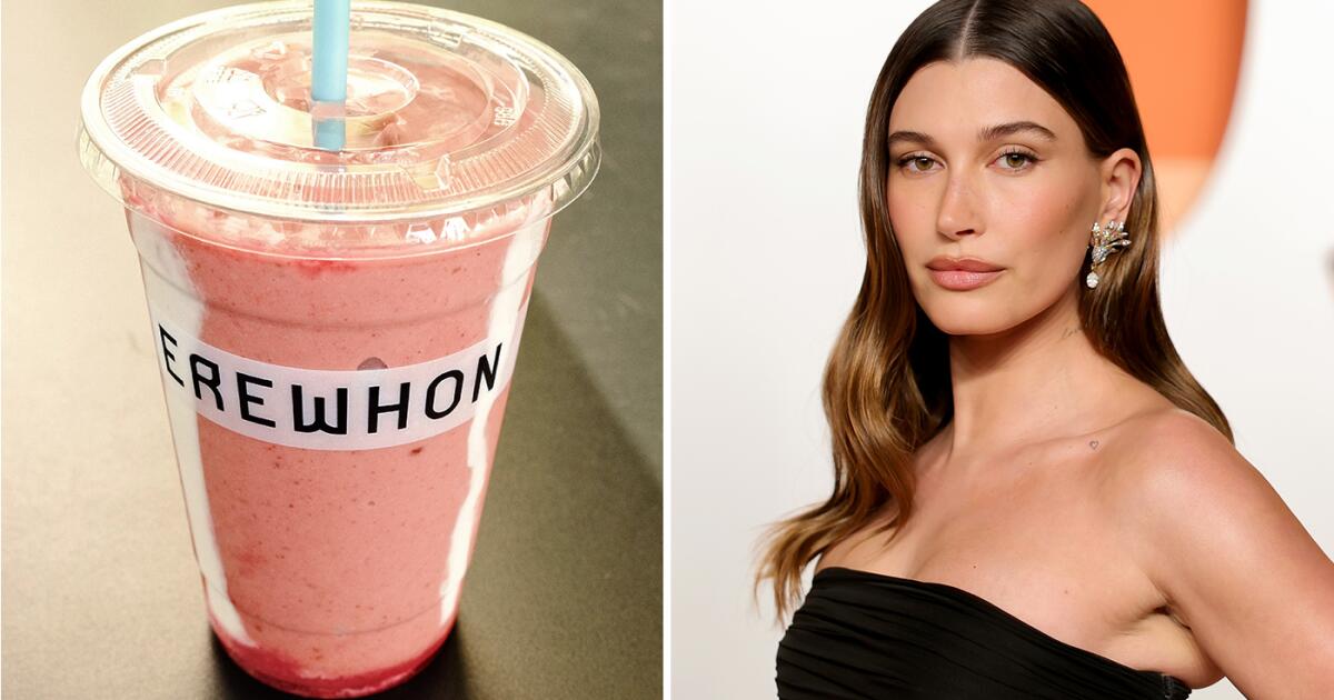 Erewhon has quietly removed Hailey Bieber's name from its $20 Strawberry Glaze Skin Smoothie