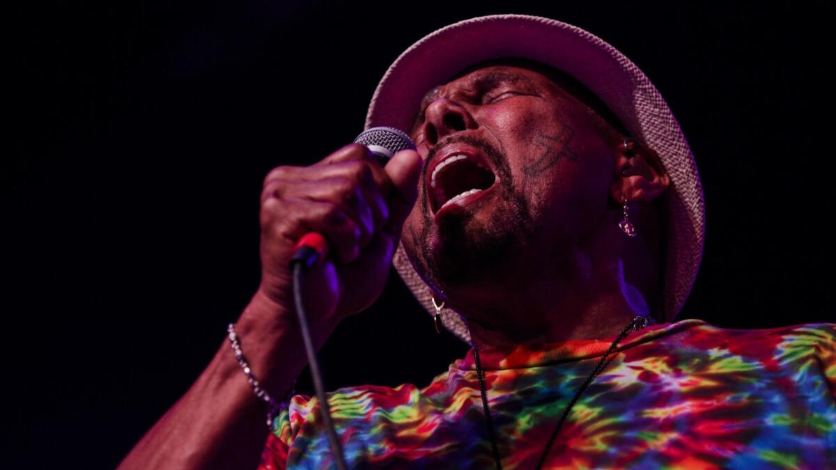 Aaron Neville performs during Arroyo Seco.