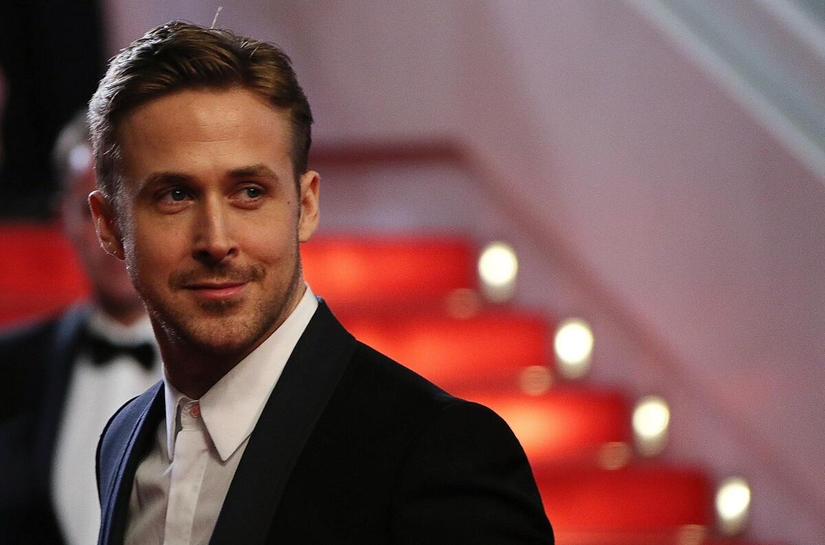 Ryan Gosling, here at the screening of "Lost River" at the 67th Cannes Film Festival on May 20, 2014, shows off his dance moves in archive videos.
