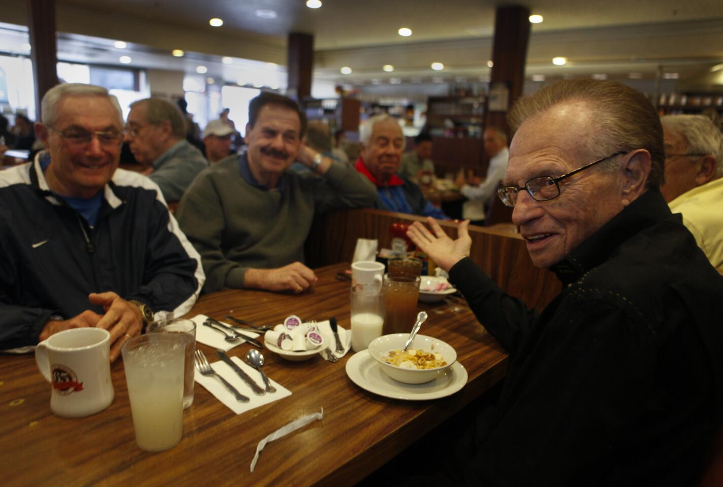 Larry King and friends at Nate 'n Al