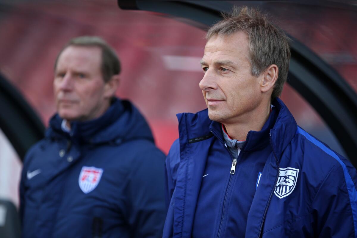 U.S. men's soccer Coach Juergen Klinsmann's team has dropped to 28th place in the FIFA rankings.