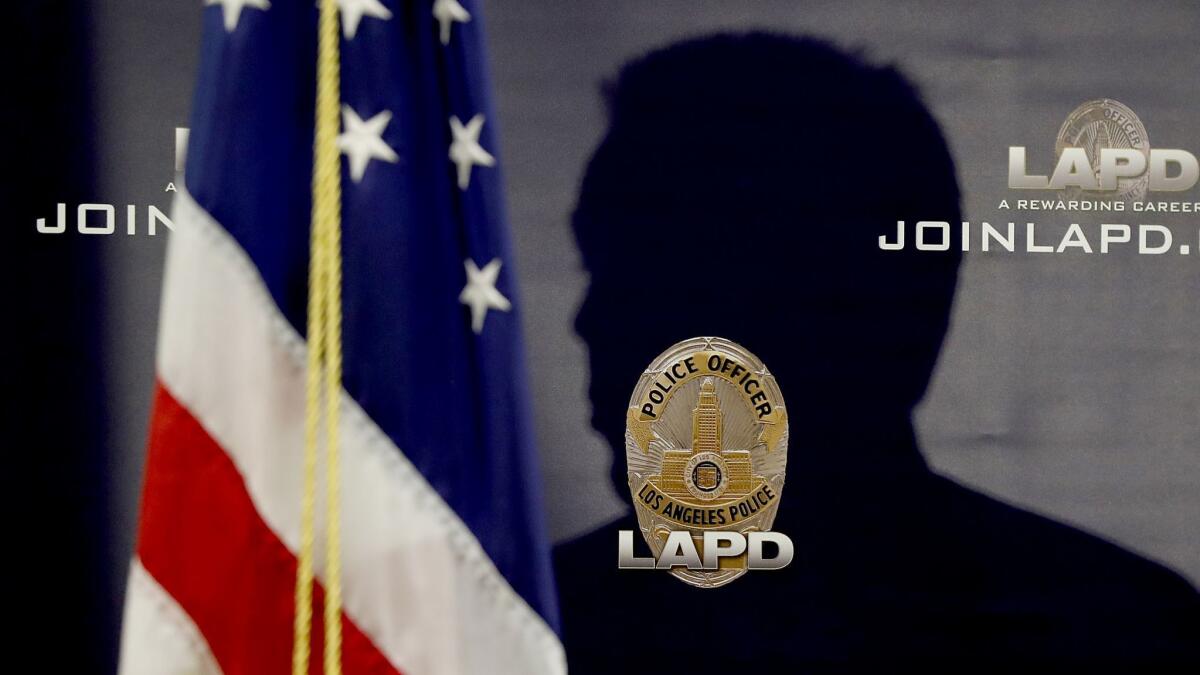 LAPD Chief Michael Moore speaks during a press conference after 100 days as L.A.'s top cop in Los Angeles on Oct. 16, 2018.