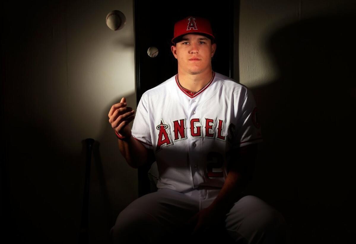 Mike Trout will lead off for the Angels this season.