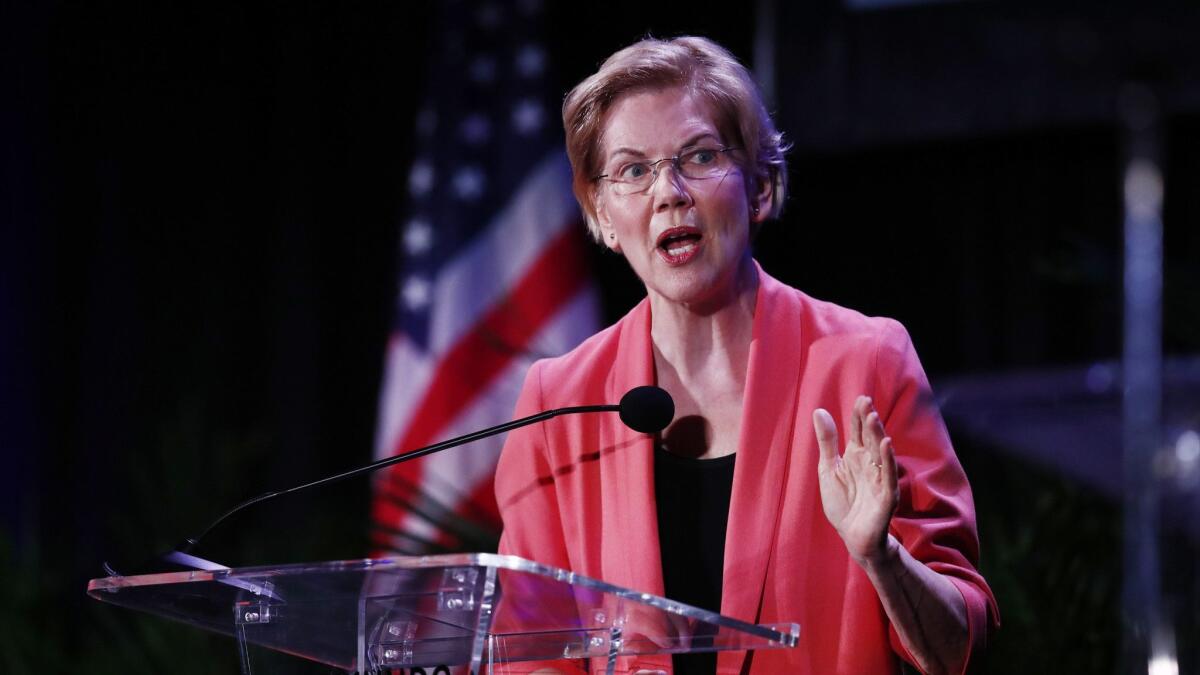 Sen. Elizabeth Warren says the Democratic presidential primary should not be decided by billionaires.