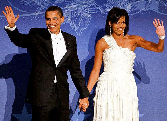 President Barack Obama and First Lady Michelle Obama appear at the Southern Inaugural Ball. The event was one of 10 official balls that the couple attended.