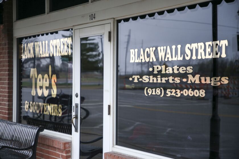 Black Wall Street Tee's sits in the Greenwood District in Tulsa, Okla. on Sunday, March 15, 2020. IAN MAULE/Tulsa World