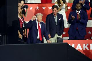 MILWAUKEE, WI JULY 15, 2024 -- Former US President Donald Trump arrives to the Republican National Convention at Milwaukee, WI on Monday, July 15, 2024. (Jason Armond / Los Angeles Times)