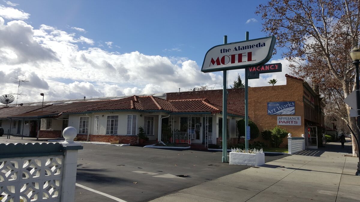 The Alameda Motel in San Jose where the three Orange County jail escapees stayed for two nights, its manager said.