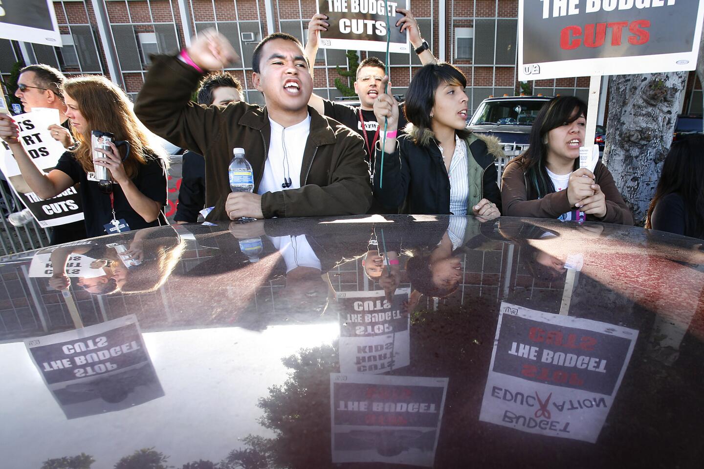 Protest underway in L.A. schools